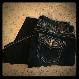 Indigo dark blue jeans